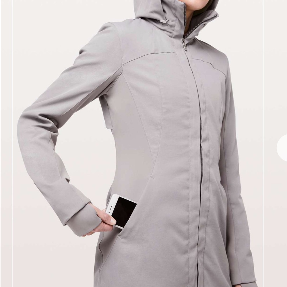 lululemon athletica Light Gray Hooded Jacket